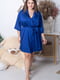 Елегантний синій комплект: нічна сорочка та халат | 6630020 | фото 4