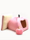 Будка яблуко для котів і собак Zoo-hunt рожева №1 40х40х37 см | 6633115 | фото 2