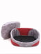 Лежак для котів і собак Zoo-hunt Фокс сірий+червоний №4 460х620х140 мм | 6633340 | фото 3