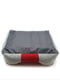 Лежак для собак та котів Геросс прямокутний сірий, червоний №1 40х50х16 см | 6633395 | фото 2