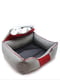 Лежак для собак та котів Геросс прямокутний сірий, червоний №1 40х50х16 см | 6633395 | фото 3