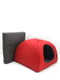 Хатка юрта для котів і собак Zoo-hunt Loft №1 32х32х32 см червоний + сірий | 6633633 | фото 2