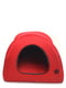 Хатка юрта для котів і собак Zoo-hunt Loft №2 41х41х37 см червоний + сірий | 6633636 | фото 3