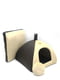 Хатка юрта для котів і собак Zoo-hunt Хутро коричневий №1 39х39х31 см | 6633647 | фото 2