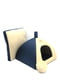 Хатка юрта для котів і собак Zoo-hunt Хутро синій №2 46х46х35 см | 6633650 | фото 2