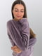 Велюрова лавандова піжама: світшот та штани | 6630115 | фото 2