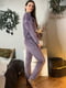 Велюрова лавандова піжама: світшот та штани | 6630115 | фото 3