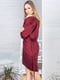 Легкий шовковий халат бордового кольору | 6630134 | фото 2