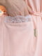 Бавовняний персиковий комплект: нічна сорочка та халат | 6630209 | фото 4