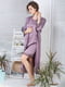 Фіолетовий комплект: нічна сорочка та халат | 6630225 | фото 3