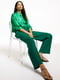 Прямі зелені штани | 6632484 | фото 2