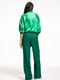 Прямі зелені штани | 6632484 | фото 3