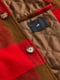 Куртка червоно-коричнева в клітинку | 6632561 | фото 3