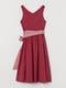 Платье А-силуэта бордово-розовое в полоску | 6632710 | фото 2