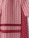 Платье А-силуэта бордово-розовое в полоску | 6632710 | фото 3