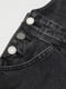 Черный джинсовый комбинезон-шорты | 6632833 | фото 3