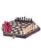 Тройные шахматы деревянные подарочные Тройка шахматная доска на троих 27,5 на 27,5 см | 6645208