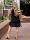 Платье А-силуэта цвета мокко с супер-мягкой тканью и шифоновыми рукавами | 6604505 | фото 4