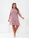 Роскошное батальное шифоновое платье фрезового цвета с цветочным принтом | 6604570 | фото 2