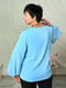 Блакитна блуза з об'ємними рукавами | 6517751 | фото 3