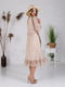 Молочна шифонова сукня А-силуету з квітковим принтом | 6517778 | фото 2