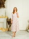 Сукня-міді А-силуету молочного кольору в квітковий принт | 6517780 | фото 9