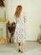 Сукня-міді А-силуету молочного кольору в квітковий принт | 6517781 | фото 4