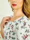 Сукня-міді А-силуету молочного кольору в квітковий принт | 6517781 | фото 5