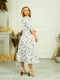 Сукня-міді А-силуету молочного кольору в квітковий принт | 6517781 | фото 7