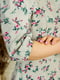 Сукня-міді А-силуету оливкового кольору в квітковий принт | 6517782 | фото 5
