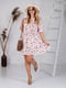 Сукня А-силуету молочного кольору в квітковий принт | 6517785 | фото 4
