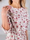 Сукня А-силуету молочного кольору в квітковий принт | 6517785 | фото 8