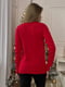 Полушерстяной красный свитер с рисунком | 6650191 | фото 4