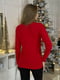 Полушерстяной красный свитер с орнаментом | 6650192 | фото 5