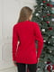Напіввовняний червоний светр із малюнком | 6650194 | фото 5