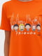 Ночная рубашка оранжевая с принтом friends | 6650747 | фото 4