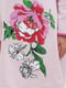 Ночная рубашка розовая с цветочным принтом и маска для сна | 6650749 | фото 4