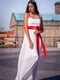 Коктейльна біла сукня з поясом | 6506643 | фото 5