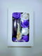 Подарунковий набір фіолетовий: свічка ручної роботи та мильні троянди | 6651814 | фото 4