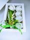 Подарунковий набір зелений: свічка ручної роботи та мильні троянди | 6651816 | фото 2
