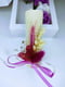 Подарунковий набір малиновий: свічка ручної роботи та мильні троянди | 6651817 | фото 3