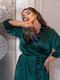 Шовкова сукня А-силуету смарагдового кольору | 6650000 | фото 6