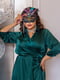 Шовкова сукня А-силуету смарагдового кольору | 6650000 | фото 7