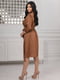 Шовкова сукня А-силуету теракотового кольору | 6650002 | фото 2