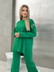 В'язаний зелений костюм: джемпер і штани | 6650029 | фото 2