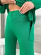 В'язаний зелений костюм: джемпер і штани | 6650029 | фото 4