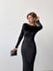 Велюрова сукня-футляр чорна | 6650163 | фото 3