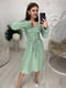 Сукня А-силуету оливкового кольору | 6650170 | фото 2