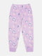 Брюки пижамные фиолетовые в принт | 6652286