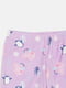 Брюки пижамные фиолетовые в принт | 6652286 | фото 3